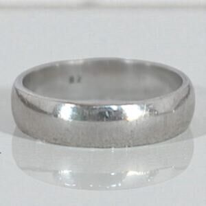 Vintage Sterling Silver Ring Band Minimalist Stacking Unisex Size 8